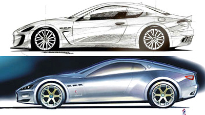 официальные эскизы Maserati GranTurismo студии Pininfarina