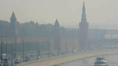 задымленная Москва