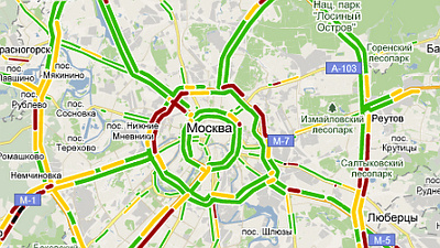 сервис Google с пробками