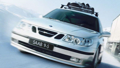 старый Saab 9-5 