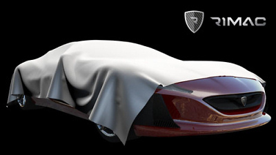 изобраение электрического суперкара Rimac 