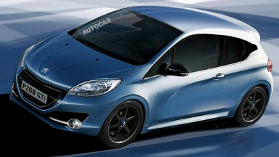возможный внешний вид Peugeot 208 GTI