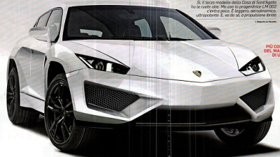 предполагаемый внешний вид внедорожника Lamborghini