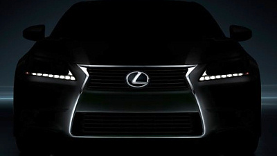 тизер, демонстрирующий модель, выполненную в новом фирменном стиле Lexus