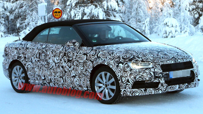 шпионский снимок прототипа кабриолета Audi S3 