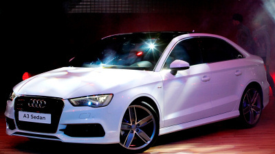 Audi A3 во время презентации в Москве