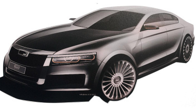 эскиз седана Qoros размером с BMW 5-Series
