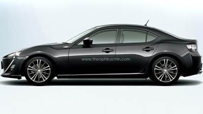 предполагаемая внешность седана Toyota GT 86 