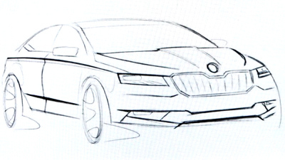 предполагаемый эскиз Skoda Superb 