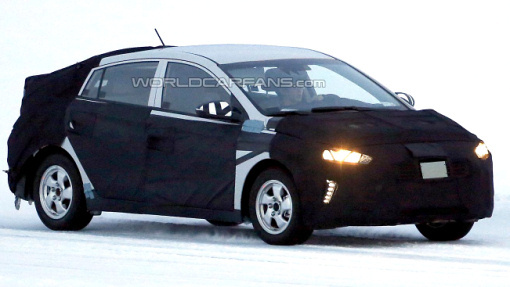 Тестовый прототип гибридного хэтчбека Hyundai 
