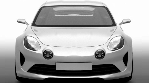 Патентное изображение предсерийного прототипа Renault Alpine 
