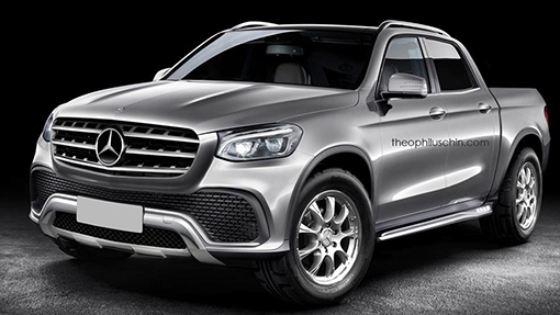 Предполагаемый внешний вид пикапа Mercedes-Benz GLT 