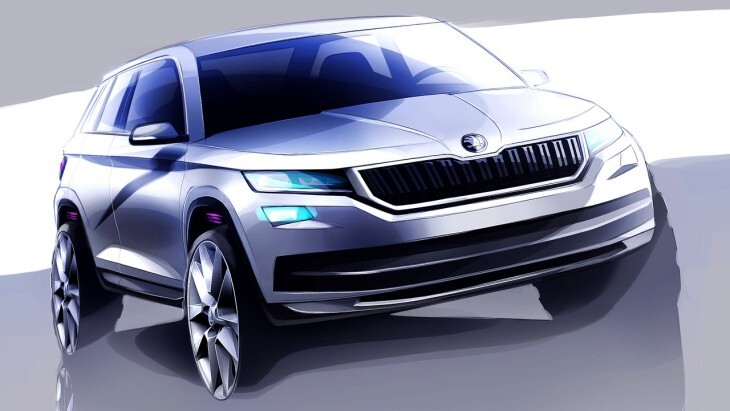 Официальный скетч внедорожника Skoda Kodiaq
