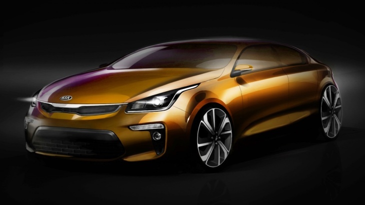 Официальный эскиз нового KIA Rio для России