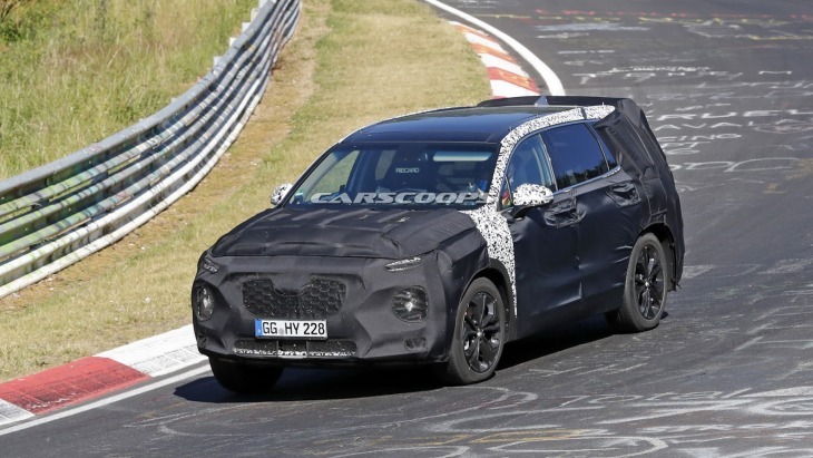 Прототип нового Hyundai Santa Fe на Нюрбургринге