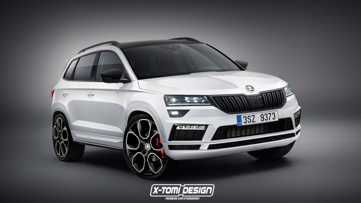 Рендер «заряженного» Skoda Karoq RS