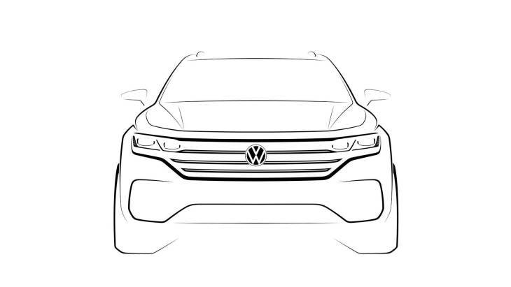 Официальный скетч внедорожника Volkswagen Touareg нового поколения